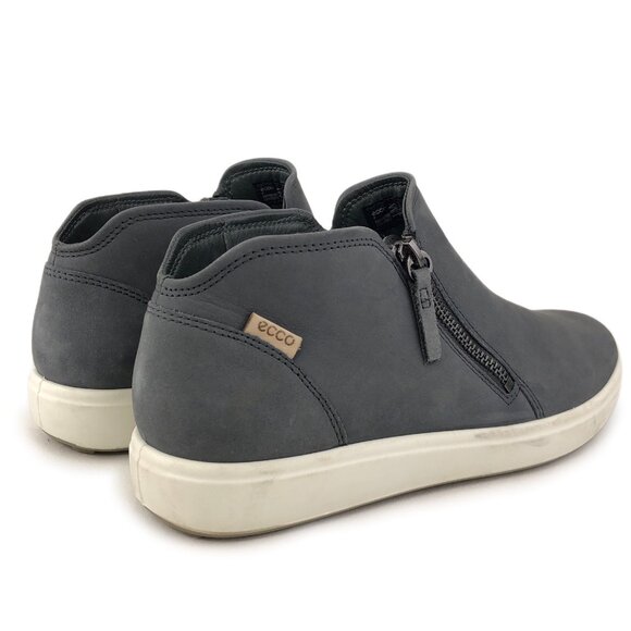 Ecco Soft 7 Gray Nubuck Zip Booties EUR 41 - Picture 5 of 12